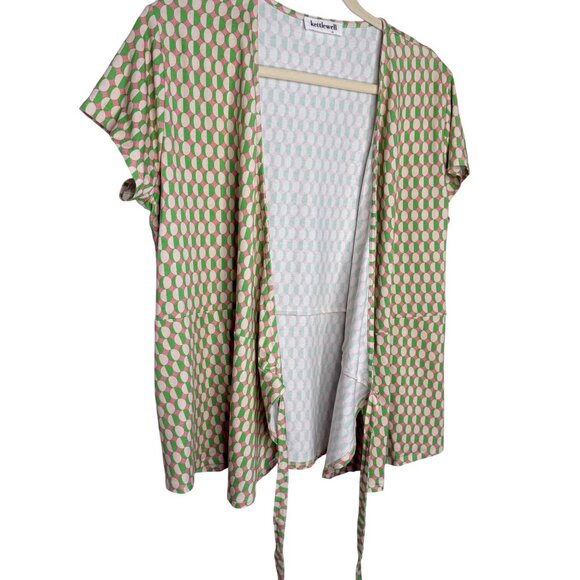 Kettlewell Geometric Print Wrap Top With Tie Waist, 12 - Picture 5 of 9
